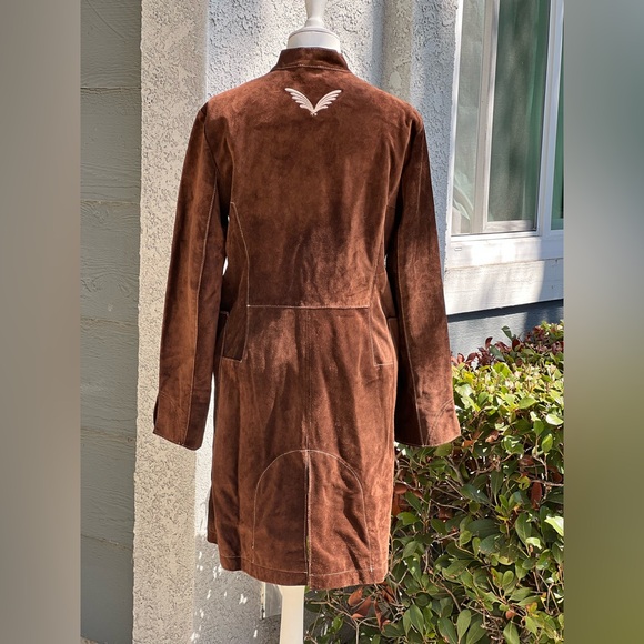 Vintage Brown Leather Suede Jacket - Picture 3 of 6